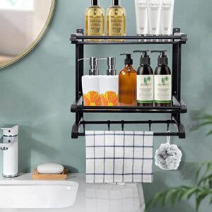 SZMWORID Shower Caddy Stainless Steel 2 Tier Shower Organizer Suitable for Storing Large Bottles of 22 Oz Shampoo Body Wash