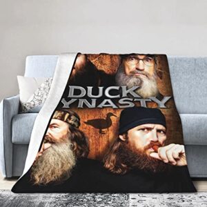 dfasrba duck reality show dynasty programme throw blanket flannel printed super soft blanket full size bed for sleepers,bed,sofa 60"x50"