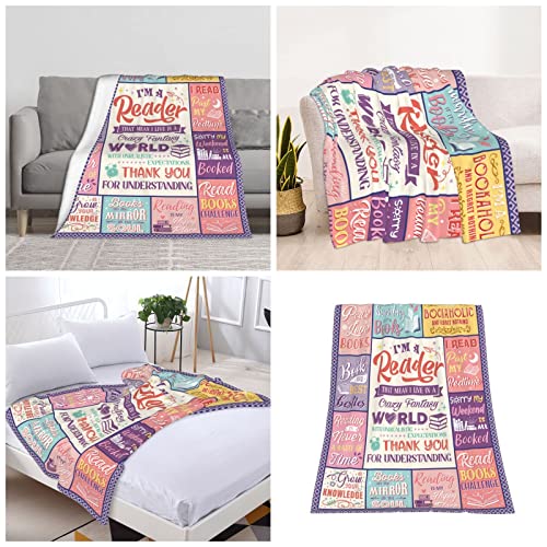 Book Lovers Gifts for Women Gifts for Book Lovers Book Accessories for Reading Lovers Gifts for Readers Gifts for People Who Like to Read Bookish Gifts for Mothers Day Throw Blanket 60x50 Inch