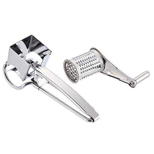 AmazonCommercial Stainless Steel Rotary Cheese Grater