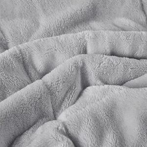 Madison Park Coleman Cozy Reversible Blanket, Luxury Plush All Season Down Alternative Cover for Bed, Couch and Sofa, King(108"x90"), Grey