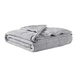 Madison Park Coleman Cozy Reversible Blanket, Luxury Plush All Season Down Alternative Cover for Bed, Couch and Sofa, King(108"x90"), Grey