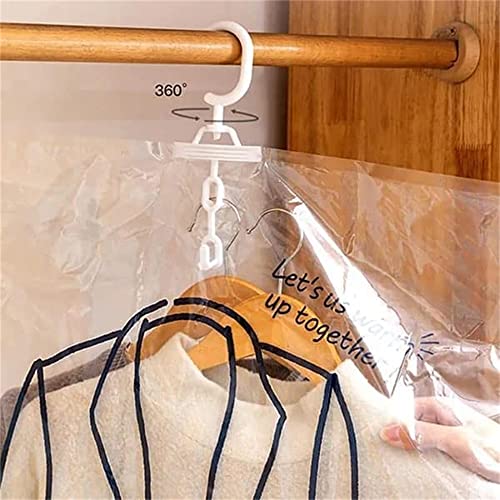 TANGERINR 2023 New Hanging Vacuum Storage Bags, Hanging Vacuum Storage Bags for Clothes, Hanging Compressible Storage Bag, Outer Jacket Vacuum Bag with Pump (M+L,6PCS)