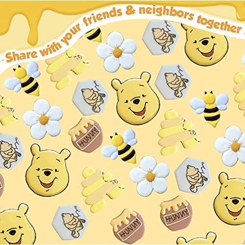 KUKIFUN 6 Pcs Bee Cookie Cutters Set Bee,Beehive,Honey Jar,Winnie the Pooh,Flower Shapes Stainless Steel Biscuit Cutter Molds for Honey Bee Party Baking Muffins Biscuits Sandwiches Fondant Decorations