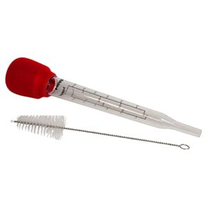 mirro 10.5” turkey baster with cleaning brush red , 10.5" , mir-11313