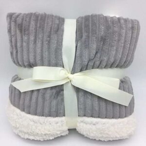 light gray personalized bridesmaid embroidered soft thick flannel lamb cashmere throw blanket 100x120