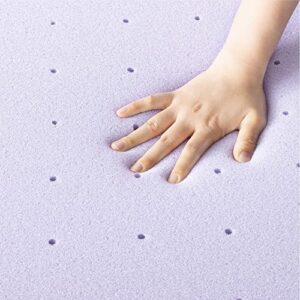 Mellow 3 Inch Ventilated Memory Foam Mattress Topper, Soothing Lavender Infusion, Queen