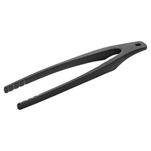 staub tongs, 12.25-inch, great for flipping or turning foods, durable bpa-free matte black silicone, safe for nonstick cooking surfaces