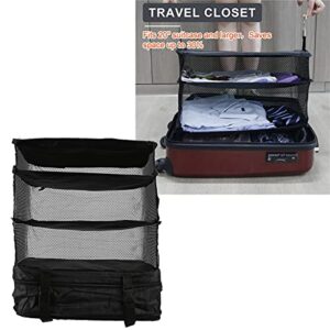 Travel Shelves Bag, Save Space Durable Hanging Storage Bag Foldable with Hook Design for Travel for Family for Camping