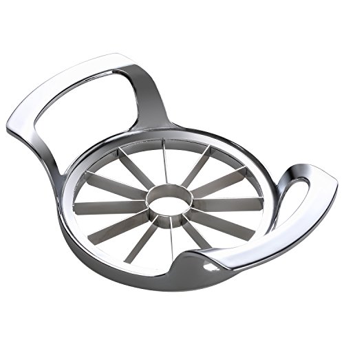 SAVORLIVING Apple Slicer, Upgraded Version 12 Slices Extra Large Apple Cutter, Stainless Steel Ultra-Sharp Apple Slicer and Corer, Pitter, Apple Divider Up to 4 Inches Fruit (Upgraded)