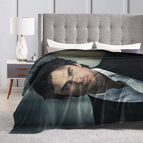 Ian Somerhalder Blanket Super Soft Lightweight Fleece Thermal Blanket All Season for Bed Couch Living Room Air Conditioning Blanket