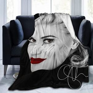 CHLGEAR Gwen Singer Stefani Throw Blanket Flannel Soft Cozy Blankets and Throws for Couch Sofa Bed Blankets for Adults Kids Music Lovers Gifts 60"x50"