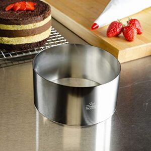 Fat Daddio's Stainless Steel Round Cake & Pastry Ring, 6 x 3 Inch