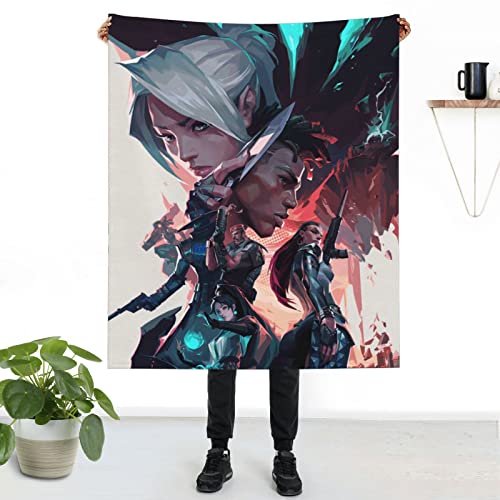 Blanket Throw Blankets Soft Cozy Warm Plush Flannel Fleece Game Character Blankets for Men Travel Picnic Couch Sofa Office 60"x50"