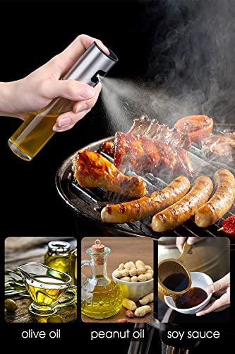 MISSOLO Oil Sprayer for Cooking, 100ml Glass Olive Oil Sprayer Mister, Oil Spray Bottle, Kitchen Gadgets Accessories, Oil Sprayer for Air Fryer, Cooking, Barbecue, Salad, Baking