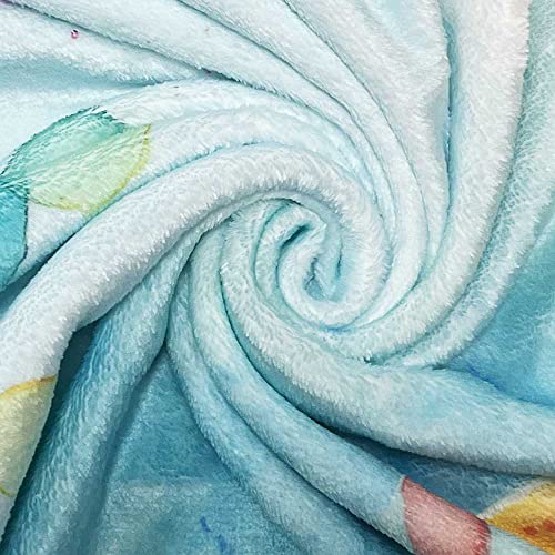 Sea Turtle Blanket Turtle Fleece Throw Blanket for Kids Girls Boys Aqua Teal Blue Super Soft Plush Beach Turtle Sherpa Blanket for Couch Sofa Bed Turtle Gifts for Women Turtle Lovers (50"x 60"inch)