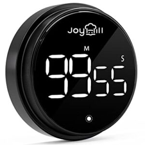 Revolutionary Digital Kitchen Timer: Large LED Display, 3 Volume Levels, Magnetic & Portable - Ideal for Cooking, Teaching, Fitness, & More!(Black)