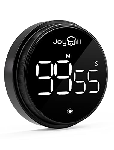 Revolutionary Digital Kitchen Timer: Large LED Display, 3 Volume Levels, Magnetic & Portable - Ideal for Cooking, Teaching, Fitness, & More!(Black)