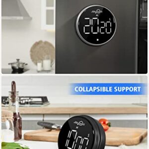 Revolutionary Digital Kitchen Timer: Large LED Display, 3 Volume Levels, Magnetic & Portable - Ideal for Cooking, Teaching, Fitness, & More!(Black)