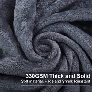 Soft California King Blanket Warm Fuzzy Microplush Lightweight Thermal Fleece Blankets for Couch Bed Sofa,102X108Inch,Dark Grey