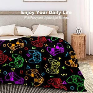 Gaming Blanket Gamer Gamepad Blankets Ultra Soft Flannel Throw Blanket Decor Bedding for Kids Boys Teen Men Adults 50"x40"