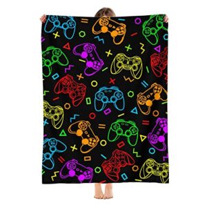 Gaming Blanket Gamer Gamepad Blankets Ultra Soft Flannel Throw Blanket Decor Bedding for Kids Boys Teen Men Adults 50"x40"