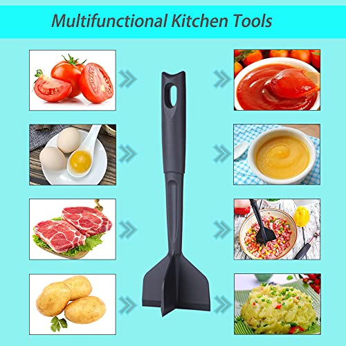 Meat Chopper, Hamburger Chopper, Potato Masher, Professional Heat Resistant Nylon Meat Chopper for Ground Beef, Ground Turkey, Hamburger meat, Ground Beef Smasher & Ground Meat Chopper