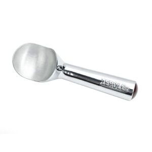 Zeroll Original Ice Cream Scoop with Unique Liquid Filled Heat Conductive Handle Simple One Piece Aluminum Design Easy Release Made in USA, 4-Ounce, Silver