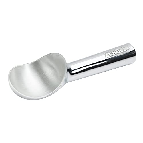 Zeroll Original Ice Cream Scoop with Unique Liquid Filled Heat Conductive Handle Simple One Piece Aluminum Design Easy Release Made in USA, 4-Ounce, Silver