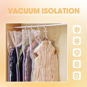 Hanging Vacuum Storage Bags with Manual Air Pump, 2023 New Reusable Hanging Compressible Storage Bag Space Saver Bags, Premium Hanging Space Saver Bag for Home Closet Organization (Medium, 3Pcs)