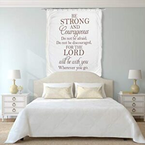 Double Creek Joshua 1:9 Scripture Throw Blanket - Ultra Soft Sherpa Fleece Microfiber Inspirational Faith Blanket for Bed Couch Chair - Healing Get Well Gift for Men Women Cancer Patients