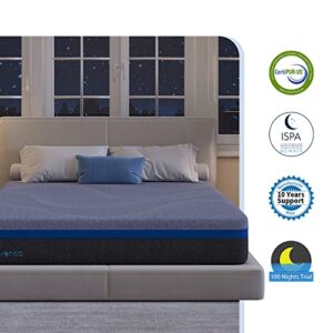 Avenco Queen Mattress, 10 Inch Queen Size Mattress in a Box with Gel Memory Foam & Breathable Cover for Cool Sleep, Pressure Relieving, Queen Bed Mattress Medium Firm Supportive, CertiPUR-US Certified