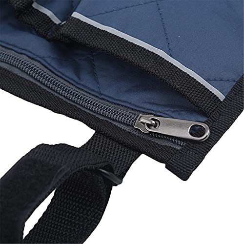 Sevenfly Wheelchair Side Organizer Storage Bags Pouch for Back of Chair and Armrest Ideal for Family and Friends,Navy blue