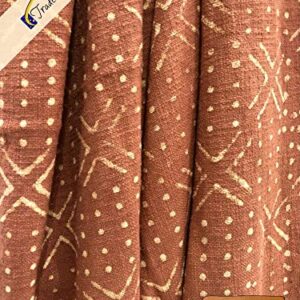 Trade Star 100% Cotton Soft Tassel Blanket Traditional Printed Beach Throws Handloom Picnic Blanket Throws for Home Handloomed Housewarming Gifts (Rust, Nova (120 x 170 Cms))