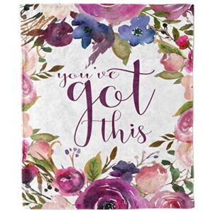 You Got This Blanket | Inspirational Blanket | Chemo Get Well Soon Gift | Get Well Blanket | Healing Thoughts Blanket | Breast Cancer Gift | Recover from Surgery Gift for Women