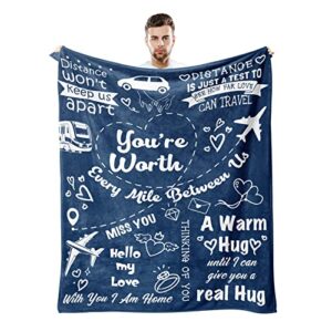 long distance relationship gifts, boyfriend gifts from girlfriend, birthday gifts for boyfriend blanket 60"×50", romantic gifts for him anniversary valentines fathers day, to my boyfriend blankets