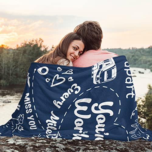 Long Distance Relationship Gifts, Boyfriend Gifts from Girlfriend, Birthday Gifts for Boyfriend Blanket 60"×50", Romantic Gifts for Him Anniversary Valentines Fathers Day, to My Boyfriend Blankets