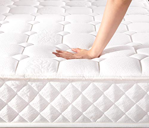 Best Price Mattress 8 Inch Tight Top Pocket Spring Mattress - Motion Isolation Individually Encased Pocket Springs, Comfort Foam Top, CertiPUR-US Certified Foam, Queen, White