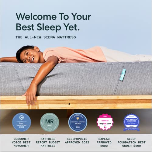 Siena Queen Mattress - Memory Foam 10" - Medium Firm - 180 Night Trial - 5 Premium Layers - Breathable Cool Comfort Sleep Bed in a Box, 10-Year Warranty, White