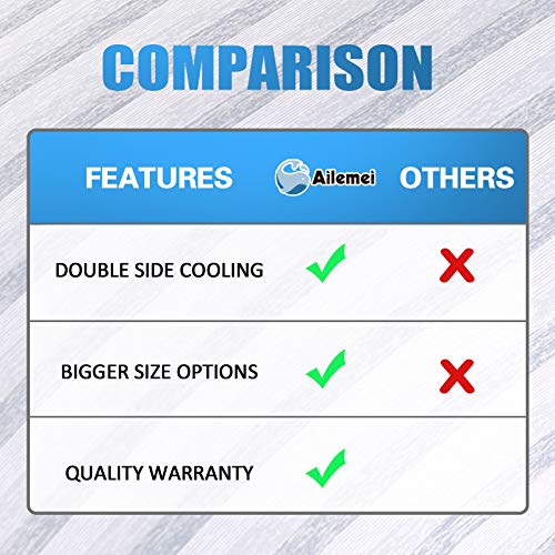 Ailemei Cooling Blanket with Double Sided Cold Effect, Queen Size Lightweight Breathable Summer Large Big Blankets for Bed, Transfer Heat to Keep Body Cool for Hot Sleepers and Night Sweats, 90"x90"