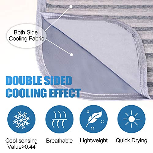 Ailemei Cooling Blanket with Double Sided Cold Effect, Queen Size Lightweight Breathable Summer Large Big Blankets for Bed, Transfer Heat to Keep Body Cool for Hot Sleepers and Night Sweats, 90"x90"