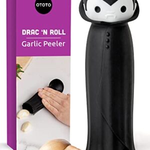 OTOTO Drac N' Roll Vampire Garlic Roller, Silicone Garlic Peeler Tube - Garlic Peeler Silicone Tube Roller for Halloween - Kitchen Gadget for Garlic, Garlic Tube, Garlic Roller Peeler, Garlic Tool