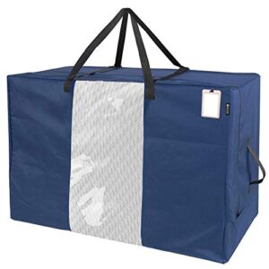 hyper venture folding mattress storage bag - durable carry case fits for tri-fold up to 6 inches twin mattress, navy