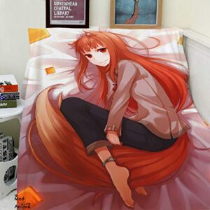 mxdfafa spice and wolf anime super soft throw blankets coral flannel blanket for bed plane travel