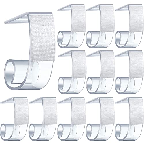 Boao 25 Pieces Table Skirting Clips SMC Model Plastic Tablecloth Clips for Table 1.5-2 Inch with Hook and Loop for Meeting Party Indoor Outdoor Events