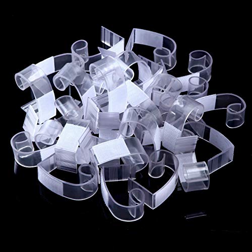 Boao 25 Pieces Table Skirting Clips SMC Model Plastic Tablecloth Clips for Table 1.5-2 Inch with Hook and Loop for Meeting Party Indoor Outdoor Events