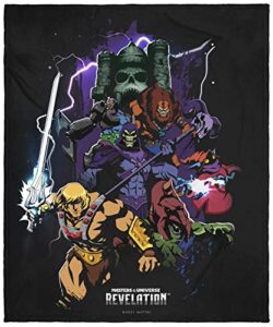 intimo masters of the universe revelation poster super soft and cuddly plush fleece throw blanket