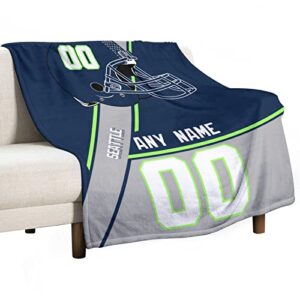 custom personalized football blankets soft flannel throw blanket with any name and number for fans ideal gifts