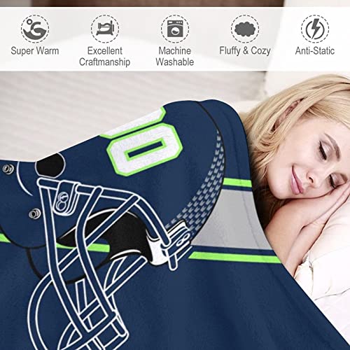 Custom Personalized Football Blankets Soft Flannel Throw Blanket with Any Name and Number for Fans Ideal Gifts