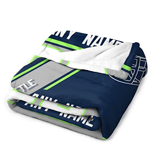 Custom Personalized Football Blankets Soft Flannel Throw Blanket with Any Name and Number for Fans Ideal Gifts